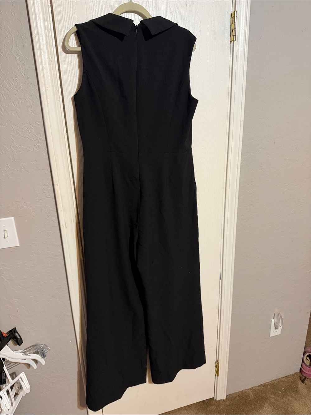 Tahari Black Sleeveless Double-Breasted Wide-Leg Jumpsuit - Picture 4 of 4